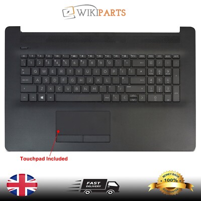 Ersatz für HP 17-CA2009UR Handauflage Touchpad Abdeckung Matt Tastatur UK Schwarz
