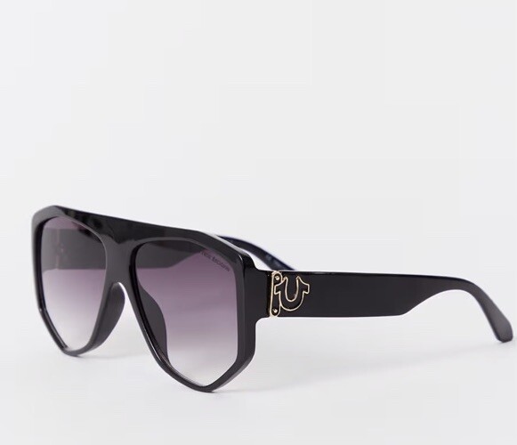 New TRUE RELIGION Aviator Sunglasses Classic Horseshoe Black Mesh True Religion Black Sunglasses for Men for sale | eBay main image 2