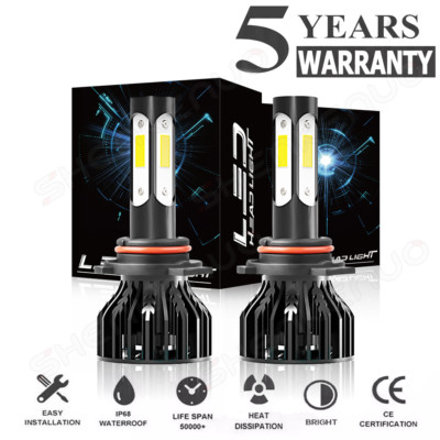 For 2015-2023 Dodge Challenger 2pcs 9012 LED Headlight High Low Beam Bulbs 6000K