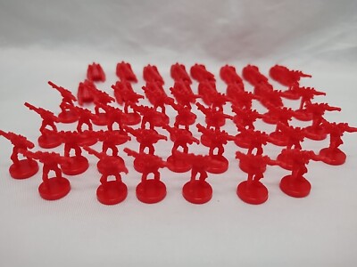 (49) 2007 Transformers Red Risk Board Game Player Pieces