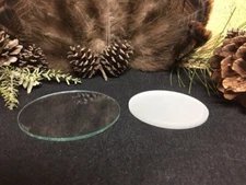 1- 3.5" Clear Glass Disc & 1-3" Frosted Glass Disc for Friction Pot Turkey Calls