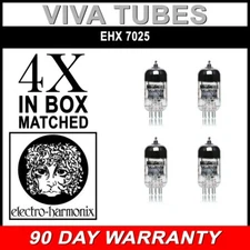 New Gain Matched Quad Electro-Harmonix 7025 (low noise 12AX7) Vacuum Tubes