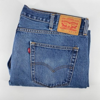 Levi's 505 Regular Fit Jeans Mens 40x30 Blue Medium Wash Straight Leg Denim