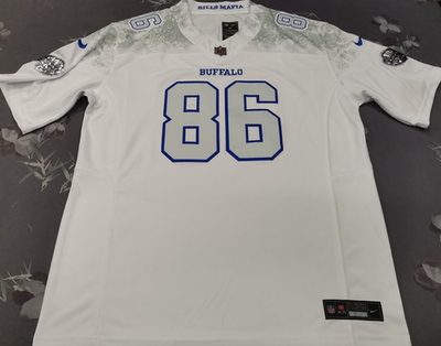 #ad Dalton Kincaid #86 Bills FUSE Rivalries White Sewn Stitched Jersey. $47.99