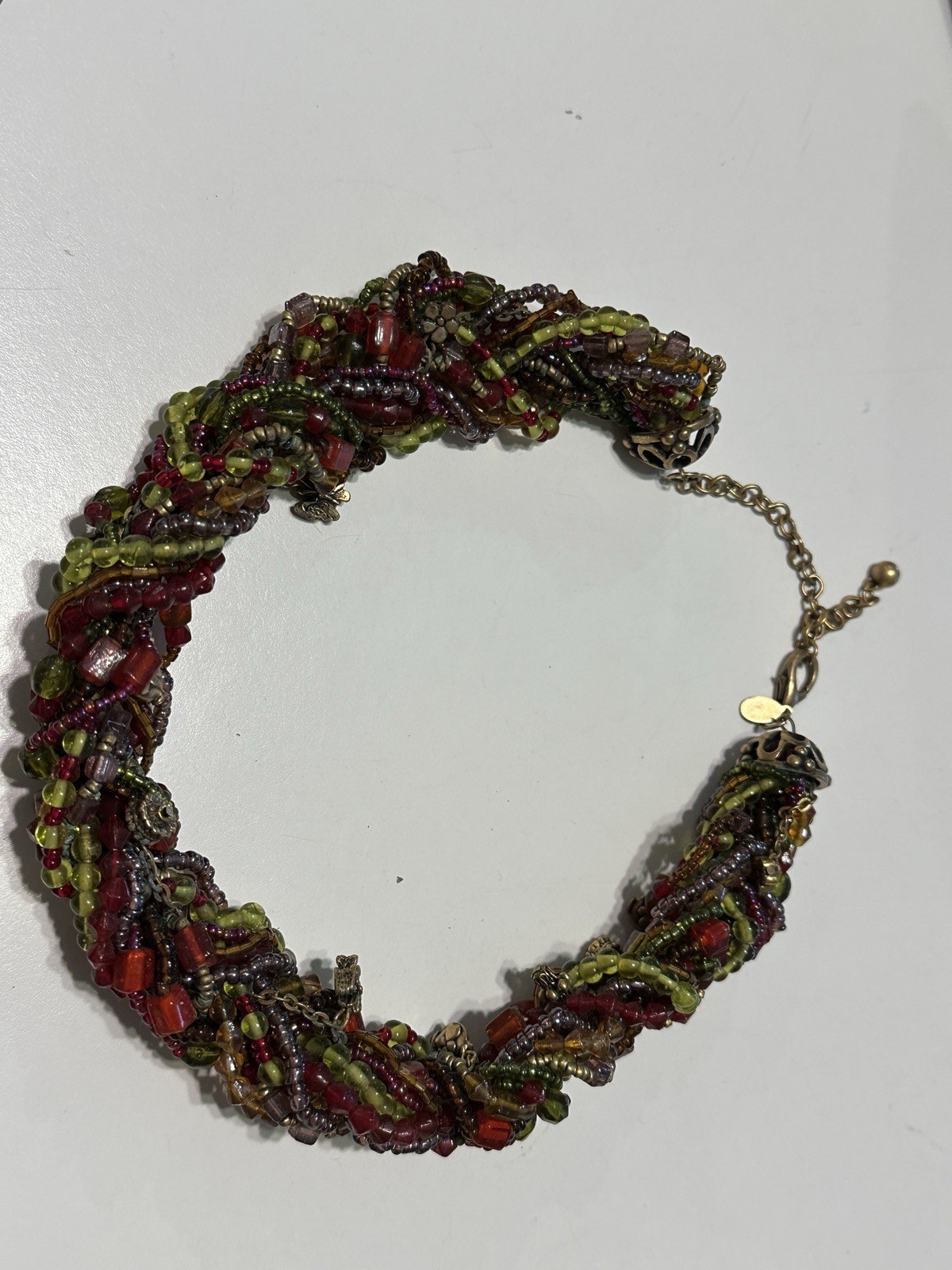 Chico's Multi Strand Twisted Bead  Statement Neck… - image 2