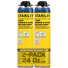Stanley F902P Pro Gun Foam 24oz for Window  Door, 2 Pack - Gun Not Included