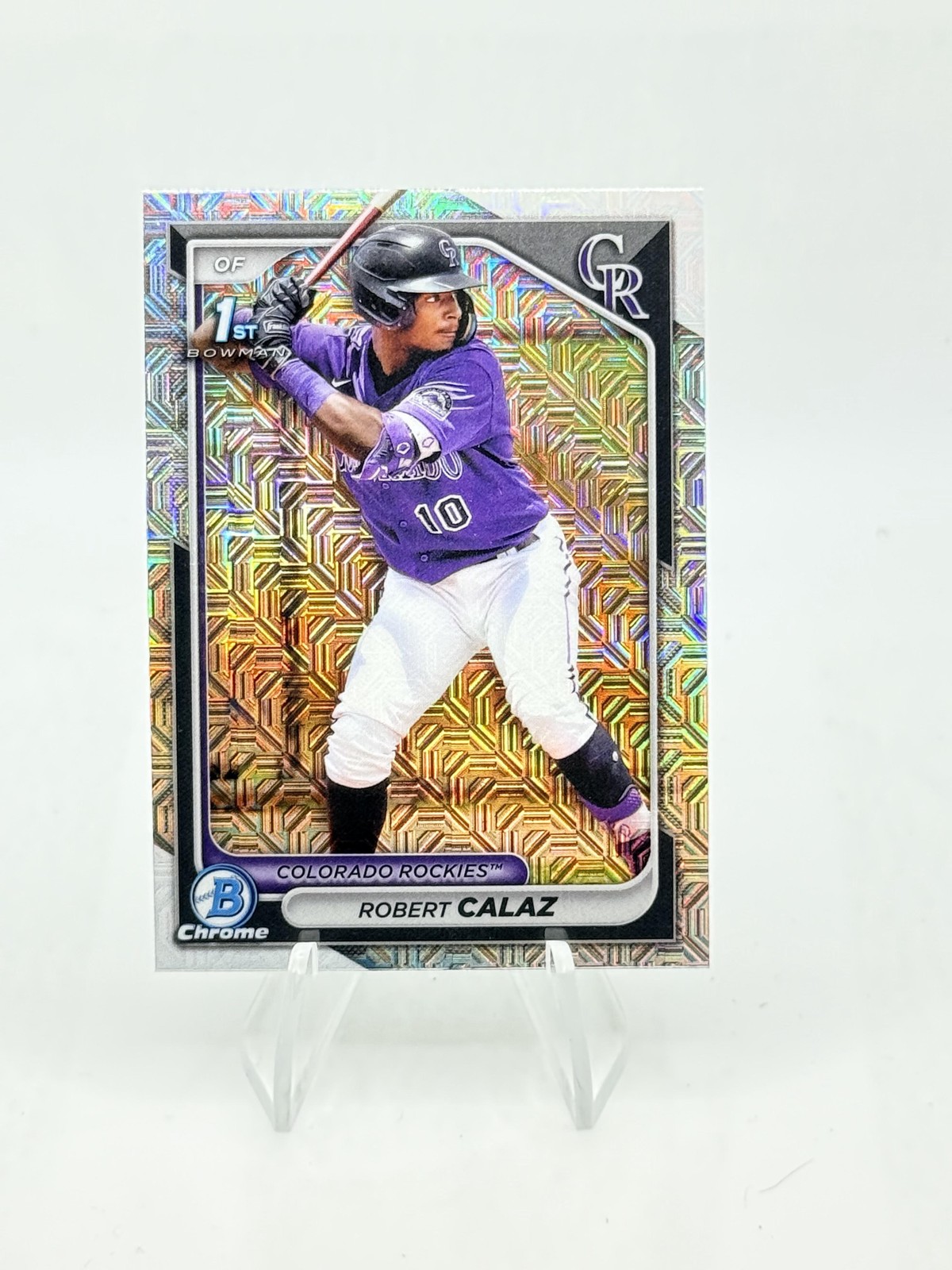 2024 Bowman Robert Calaz #BCP-131 Chrome Prospects Mojo Refractors Rockies