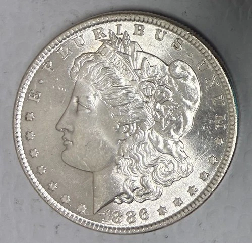 1886 Morgan Silver Dollar, Brilliant Uncirculated