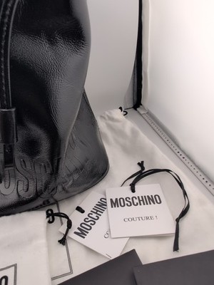 Moschino Milano Couture Crossbody Black + Card ID Wallet | eBay
