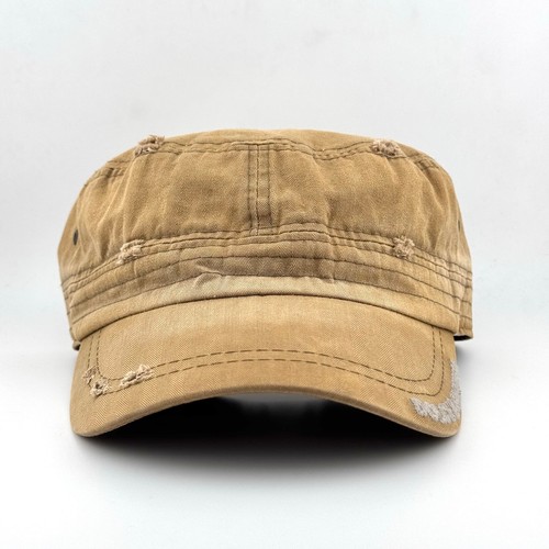 Vintage Dolce Gabbana Distressed Military Cadet Cap Spellout Brim D&G Hat Y2K