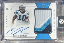 2017 Panini National Treasures Rookie Patch Auto Curtis Samuel /99 Panthers