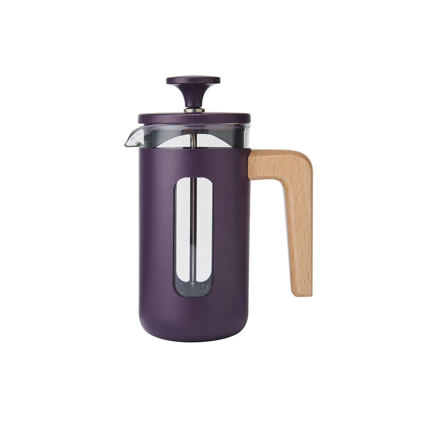 La Cafetiere Pisa Purple Cafetiere with Wooden Handle - 3 Cup