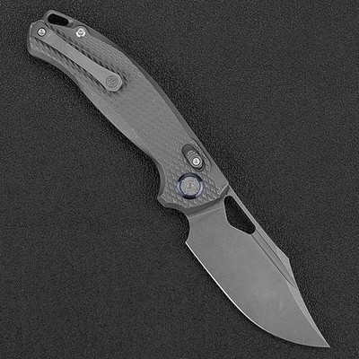 Kunwu Knives Django XL Folding Knife 3.75'' Elmax Steel Blade Titanium Handle