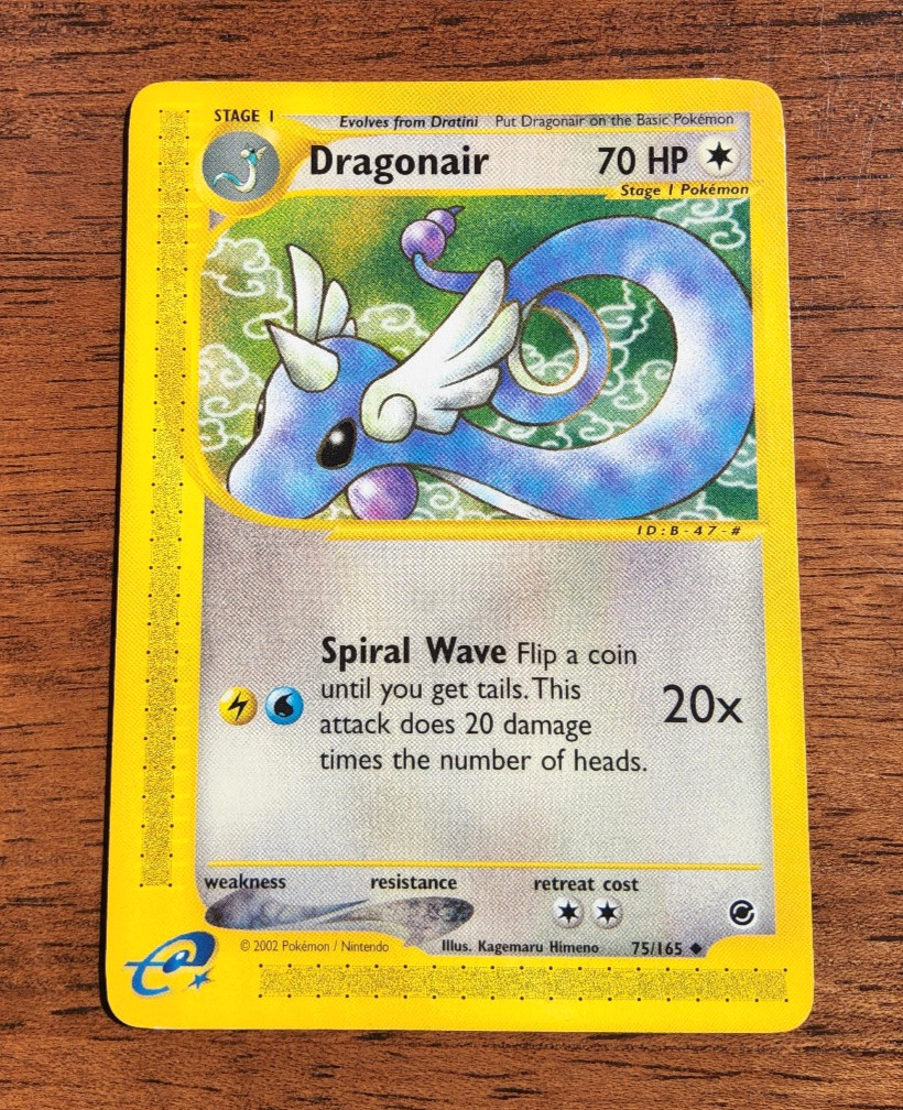 Pokemon TCG Dragonair Expedition e-card series 75/165 uncommon 2002 NM