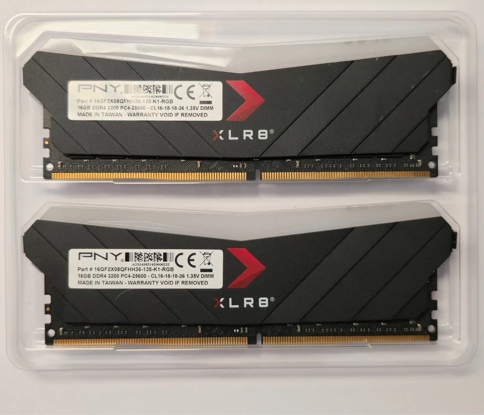 PNY XLR8 RGB 32GB (2x16GB) DDR4 3200MHz PC4-25600-CL16 16GF2X08QFHH36-135-K1-RGB - Image 4 of 4
