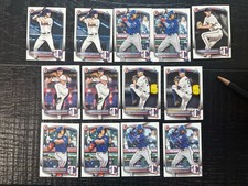 13 Card 2025 Bowman Draft Texas Rangers Card Lot Gavin Fien Sebastian Walcott