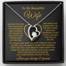 To My Wife Necklace, Christmas Gifts For Women, Anniversary Gift For Wife