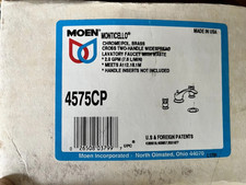 Moen Monticello 4575CP Widespread Bathroom Faucet- White Cross Handles Included