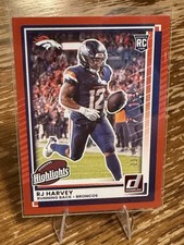 2025 Panini Donruss Rookies & Highlights RJ Harvey RC Red Rookie /49 #DRH-87