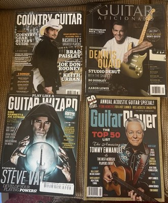 Rare Guitar Magazines (Aficionado, Country, Player, Wizard)- NEW CONDITION