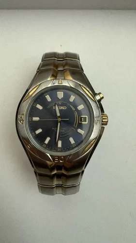 VTG Men’s Seiko Kinetic Watch Model # 5M62-0D30 [A4]