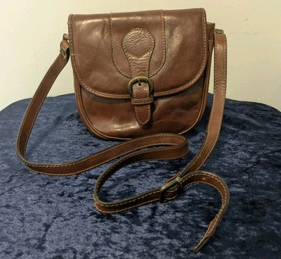 THE TREND Umhängetasche / Handtasche aus Leder - Made in Italy - Vintage
