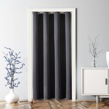 ChrisDowa Blackout Door Curtains for Doorway Privacy, Grommet Closet Curtains fo