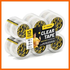 Clear Packing Tape 12 Rolls / 780 Total Yards, Heavy Duty Packaging Tape for ...