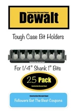 Bulk 25 DEWALT Tough Case Insert Bit Holder Racks Bit storage holder 1"