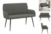 2-Sitzer Sofa Mit Metallbeinen 2-Sitzer Dunkelgrau Cordstoff