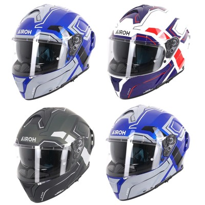 Airoh Spark 2 Dart Integralhelm Motorradhelm Sportmotorrad blau rot weiß