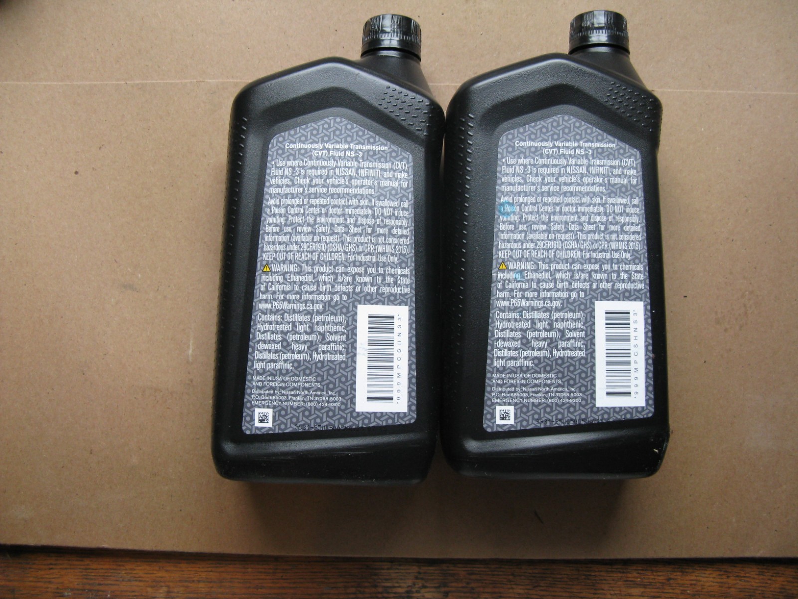 GENUINE OEM Nissan NS-3 CVT Fluid 1-Qt (999MP-CV0NS3 / 999MP-NS300P)