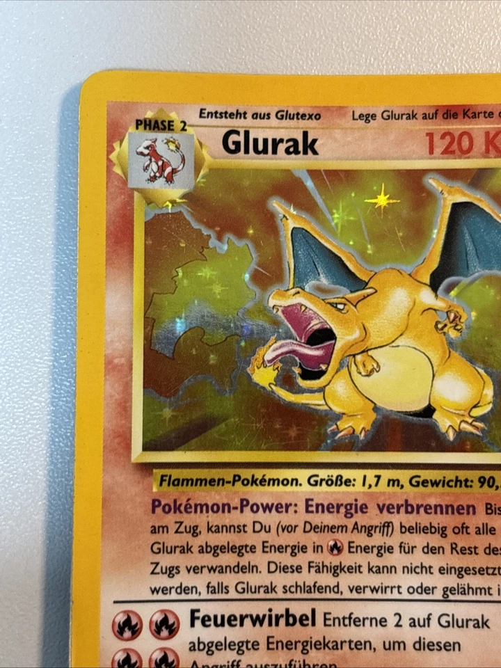 Glurak 4/102 - Charizard Deutsch 1999 Pokemon Karte - Original - Base Set Holo - Bild 4 von 4