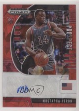 2020-21 Panini Prizm Draft Picks Prospect Red Ice Mustapha Heron #PA-MU Auto nd3