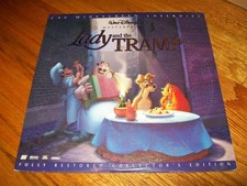 LADY AND THE TRAMP 2-Laserdisc LD SET WIDESCREEN CAV FORMT VERY RARE WALT DISNEY