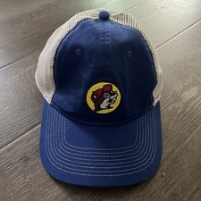 Buc-ees Snapback Blue Mesh Back Trucker Hat Embroidered Logo Baseball Cap Store