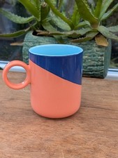 Habitat Dipped Mug  Blue Orange 8 cm x 10 cm Mug 307g