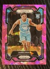 2023 Panini Prizm #159 James Nnaji Pink Cracked Ice Prizm Rc Charlotte Hornets