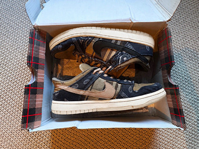 Nike SB Dunk Low Pro Sneaker Blau/Khaki mit original Karton