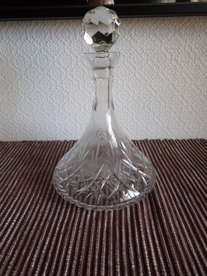 SCHÖNE SCHIFFSKARAFFE AUS GLAS - SCHÖNES MUSTER - PERFEKT - ANSEHEN