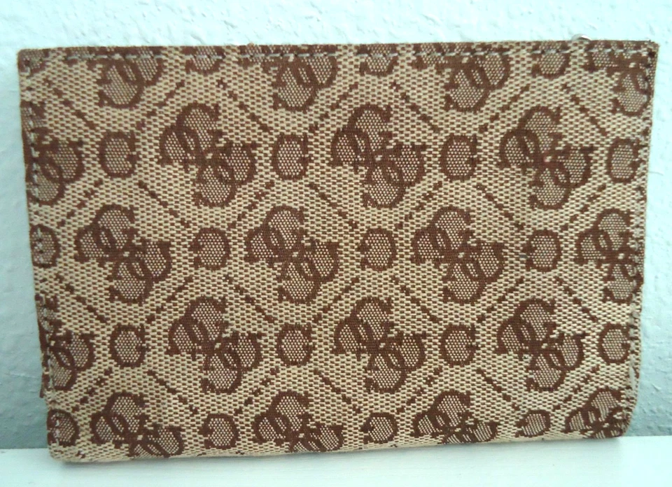 Cartera de Colección GUESS Para Mujer Marrón Logo Portatarjetas de Crédito Monedero Billete 6x4x1 pulgadas Foto 2 de 4