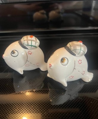 Vintage Anthropomorphic Fish Shakers.