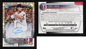 2025 Bowman Chrome Prospect Mini-Diamond Refractor /100 Cory Lewis #CPA-CLE Auto
