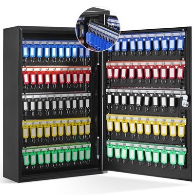 VEVOR 200-Key Cabinet, Key Lock Box with Adjustable Racks, Security Key Storage 