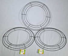Set of 3 NEW 14" Metal Wire Wreath Frame Form Hanger Christmas