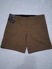  Men's Roundtree & Yorke Performance Shorts Men 40x9" Brown Straight Flat Front — photo 1