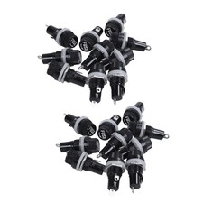20Pcs 10A AC 250V 5mm x 20mm Panel Mounted Plastic Fuse Holder Socket I7U35242