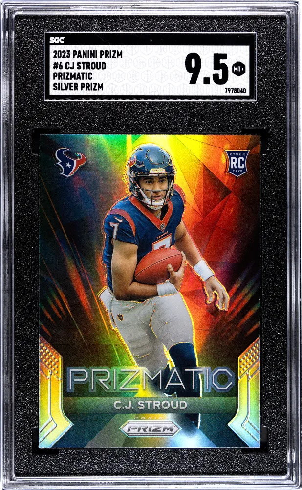 2023 Panini Prizm CJ Stroud Prizmatic Silver Rookie Insert #6 SGC 9.5