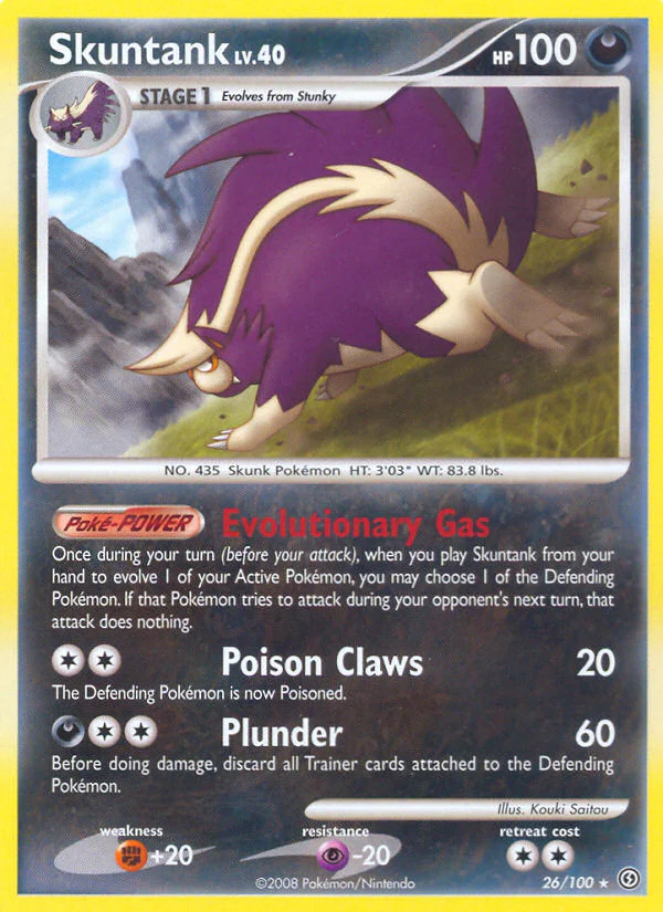 Skuntank 26/100 Rare | Stormfront | Pokemon Card
