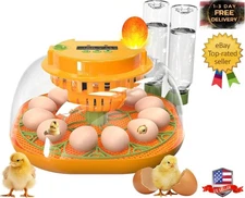 Incubators for Hatching Eggs, 12 Egg Incubator with Automatic Egg Turning